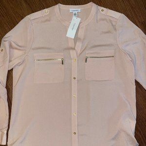 Calvin Klein Women's Large peach dress shirt